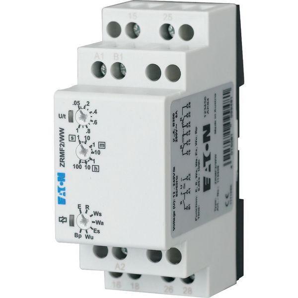 Timing relay multi-function, 7 functions, 1 changeover contacts image 4