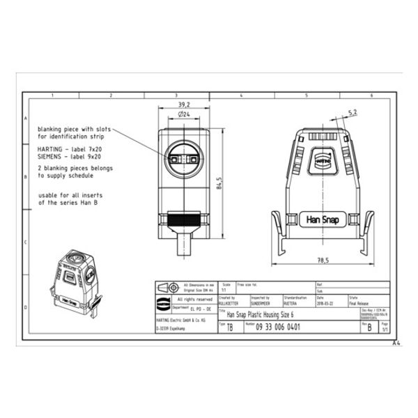 Han Snap Plastic Housing Size 6 image 1