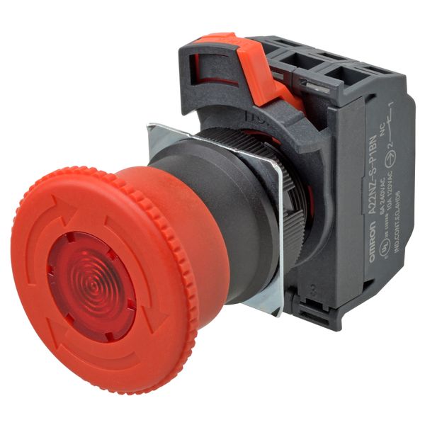 Emergency stop switch,Push-in, 24 VAC/DC illuminated, 40 mm dia, push- image 3