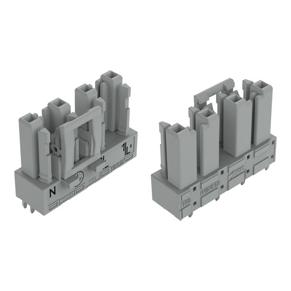 Socket for PCBs straight 4-pole gray image 2