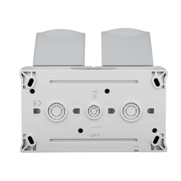 Horizontal combination two-gang pin socket outlet,VISIO IP54 image 4