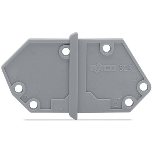 End plate snap-fit type 1.5 mm thick gray image 3