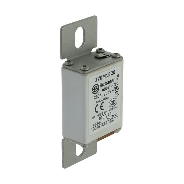 Fuse-link, high speed, 200 A, AC 690 V, size 000, 24 x 36 x 96 mm, aR, IEC, visual indicator image 10