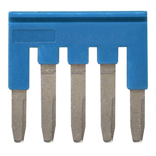 Short bar for terminal blocks 2.5 mm² push-in plus models, 5 poles, bl image 1