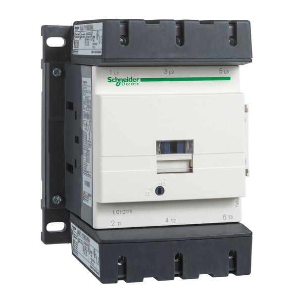 TeSys Deca contactor, 3P(3NO), AC-3, 440V, 115A, 24V AC 50/60 Hz coil image 1