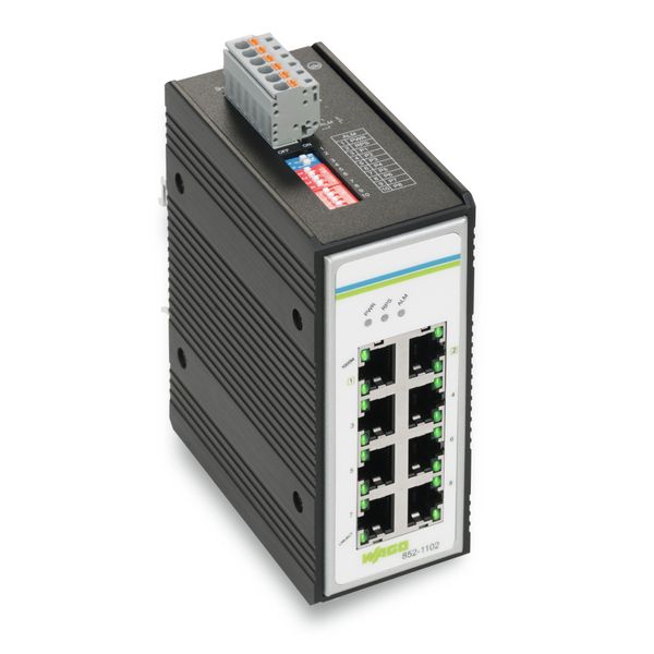 Industrial-Switch 8 Ports 1000Base-T black image 1