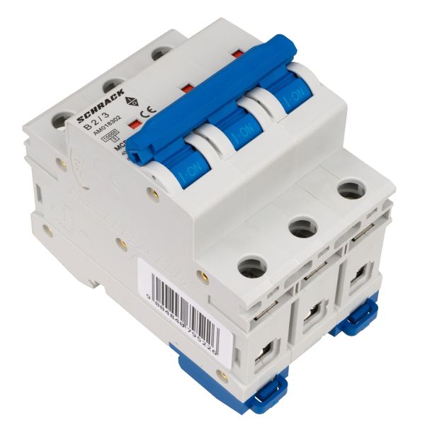 Miniature Circuit Breaker (MCB) AMPARO 10kA, B 2A, 3-pole image 3