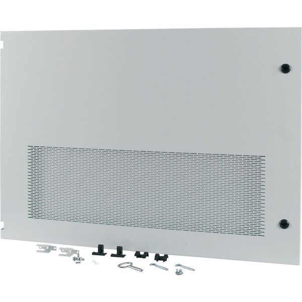 Section wide door, ventilated, left, HxW=700x1000mm, IP31, grey image 4