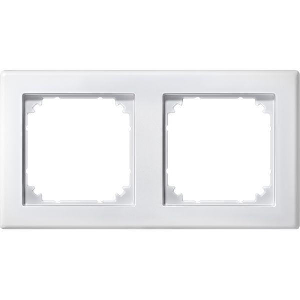 M-SMART frame, 2-gang, polar white image 4