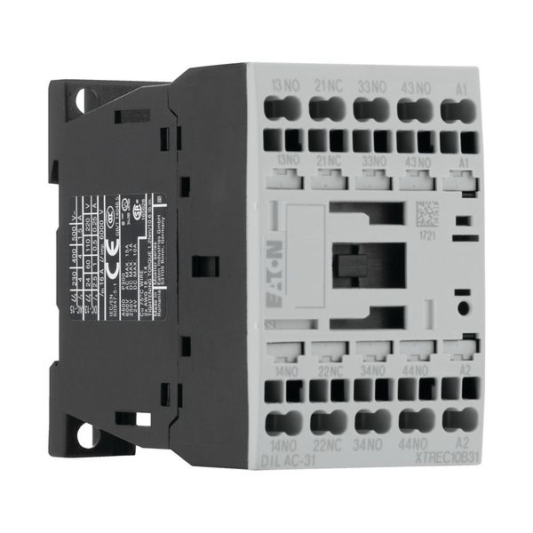 Contactor relay, 230 V 50 Hz, 240 V 60 Hz, 3 N/O, 1 NC, Spring-loaded terminals, AC operation image 16