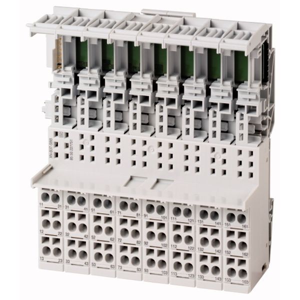 Base module block XI/ON, tension spring, 3 connection levels image 1