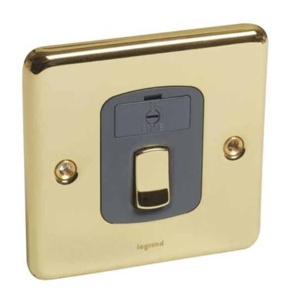 Synergy™ Authentic - Double Pole switched Fused Connection Unit without cord outlet Glossy gold image 1