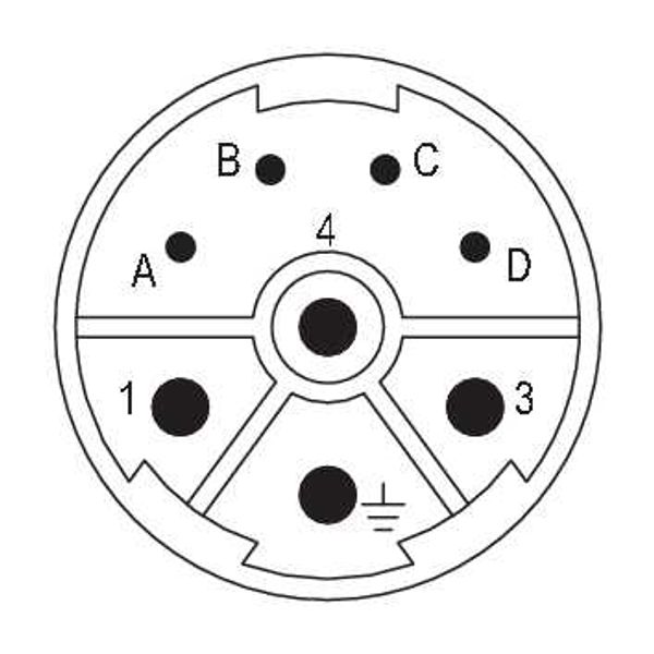 contact insert (circular connector), Plug-in connector, Pin, Crimp con image 1