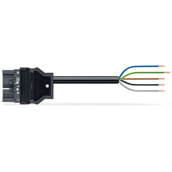 pre-assembled connecting cable;Eca;Plug/open-ended;dark gray image 3