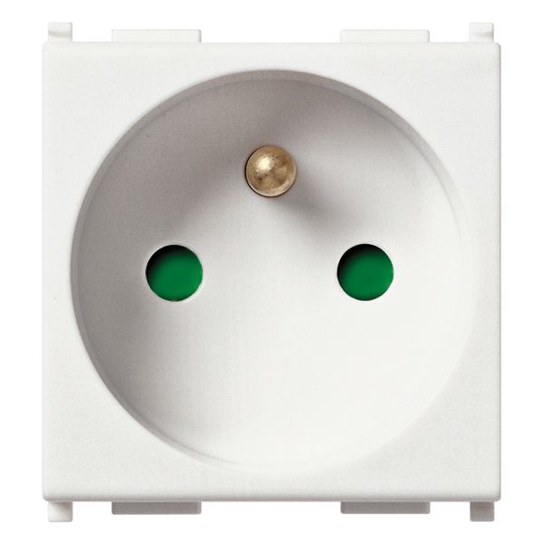 2P+E 16A French SICURY outlet white image 1