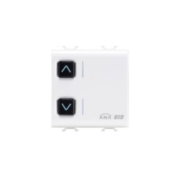 ACTUATOR FOR ROLLER SHUTTERS - 1 CHANNEL - 6A - KNX - 2 MODULES - SATIN WHITE - CHORUS image 1