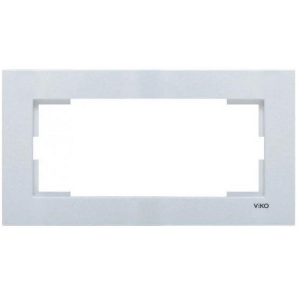 Novella Accessory Silver Two Gang Flush Mounted Frame image 1