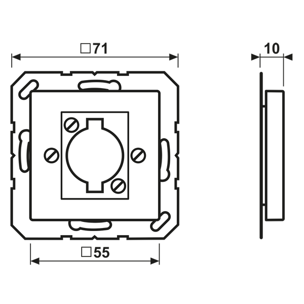 Centre plate for XLR-socket A568BFSW image 3
