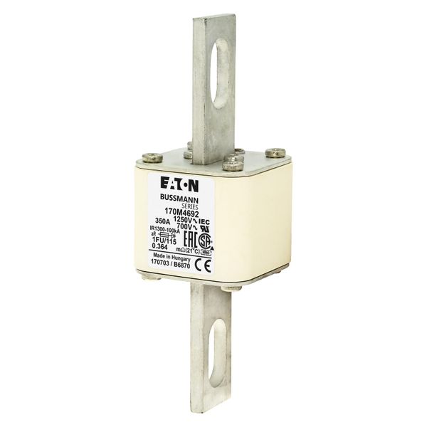 Fuse-link, high speed, 350 A, AC 1250 V, size 1, 53 x 69 x 160 mm, aR, IEC, UL image 8