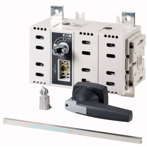 DC switch disconnector, 250 A, 2 pole, 2 N/O, 2 N/C, with grey knob, rear mounting image 1