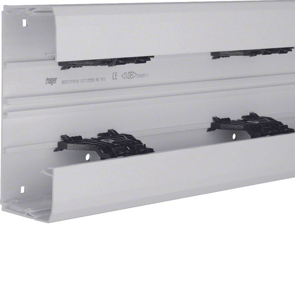 Wall trunking base C-profile BRN 70x170mm of PVC in light grey image 1