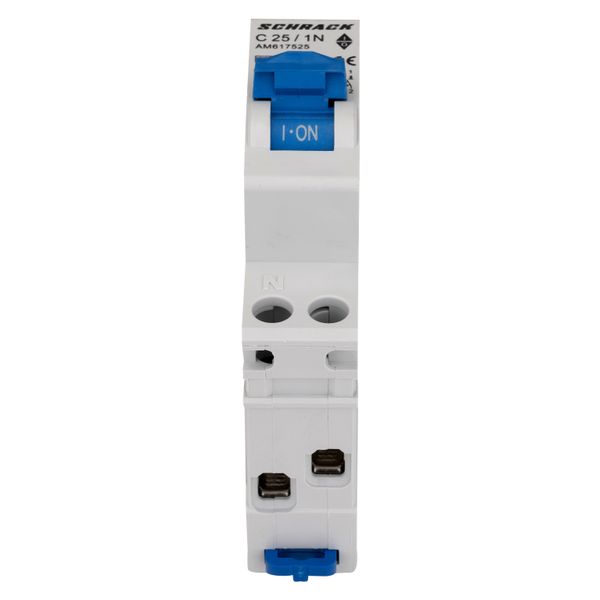 Miniature Circuit Breaker (MCB) AMPARO 6kA, C 25A, 1+N, 1MW image 2