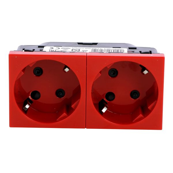 Multi-support multiple socket Mosaic - 2 x 2P+E automatic term. - tamperproof image 3