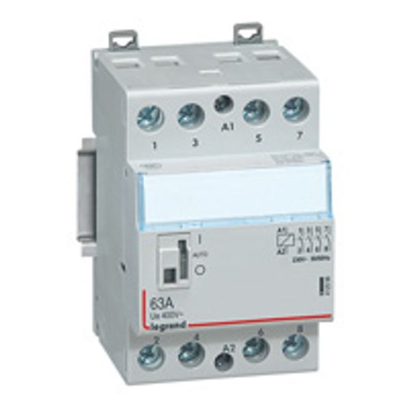 Power contactor CX³ - with 230 V~ coll and handle - 4P - 400 V~ - 63 A - 2 N/C image 1