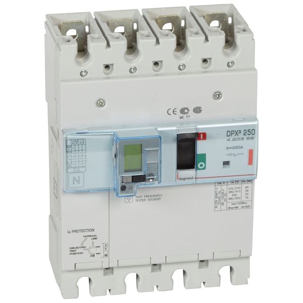 MCCB electronic release + e.l.c.bs - DPX³ 250 - Icu 36 kA - 400 V~ - 4P - 250 A image 2