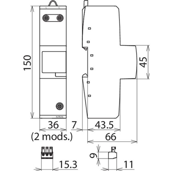 Coord. lightn. current arrester Type 1 DEHNbloc DBM 1 760 FM, vp, IEC image 2