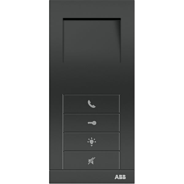 83210 AP-681-500-02 Audio handsfree indoor station, 4 buttons,Black image 1