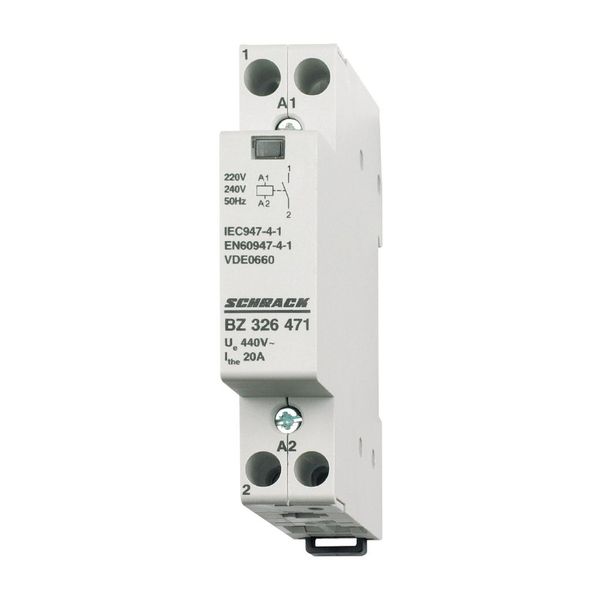 Modular contactor 20A, 1 NO, 230VAC, 1MW image 1