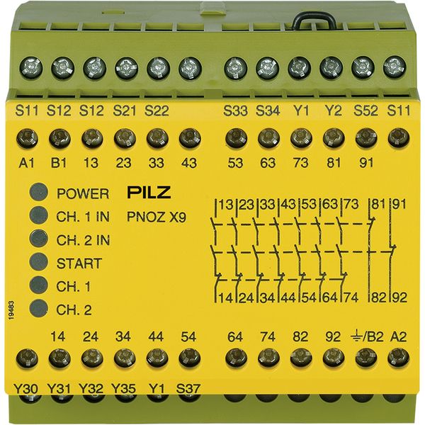 PNOZ X9 24VAC 24VDC 7n/o 2 n/c 2so image 1