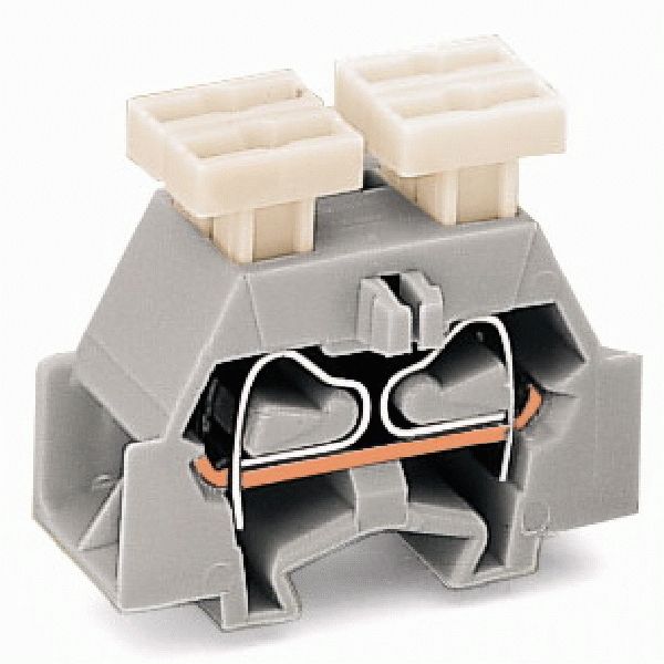 Space-saving, 4-conductor end terminal block on both sides with push-b image 1