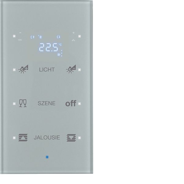 KNX glass sensor 3g thermostat, display, intg bus coupl. , KNX-TS sens image 1