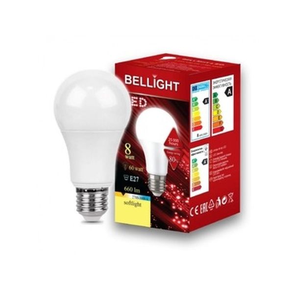 LED Bulb E27 8W A60 3000K Belight/Greelux image 1