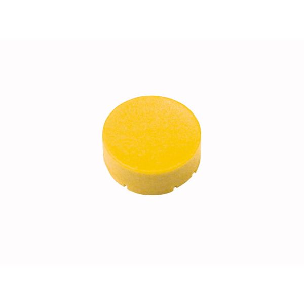 Button plate, raised yellow, blank image 1