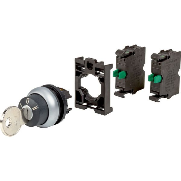 Key-operated actuator, RMQ-Titan, momentary, 3 positions, 2 NO image 3