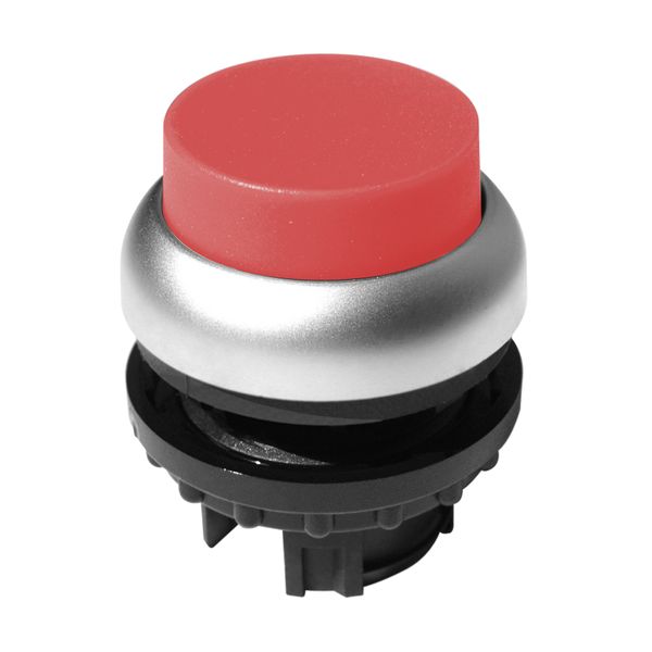 Push-button extended, spring-return, red image 1