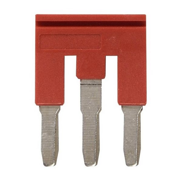 Short bar for terminal blocks 4 mm² push-in plus models, 3 poles, red image 3