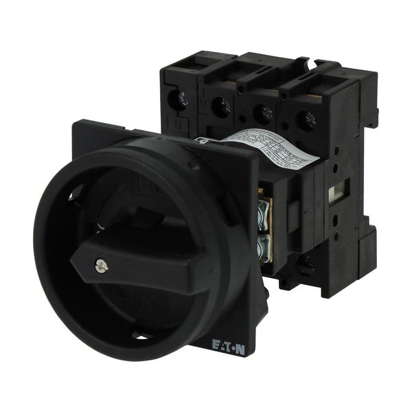 Main switch, P1, 40 A, rear mounting, 3 pole + N, STOP function, With black rotary handle and locking ring, Lockable in the 0 (Off) position image 5