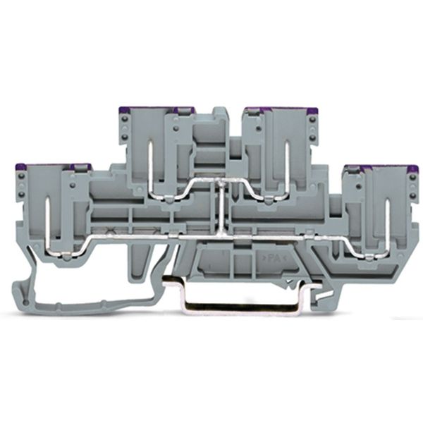 4-pin, double-deck carrier terminal block 4-pin through terminal block image 2