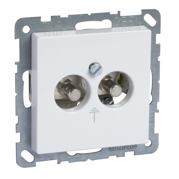 Potential equalisation socket-outlet insert, active white, glossy, System M image 4