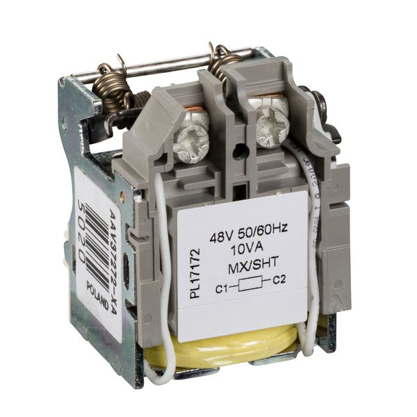 MX shunt release, ComPacT NSX, rated voltage 48 VAC 50/60 Hz, screwless spring terminal connections image 1