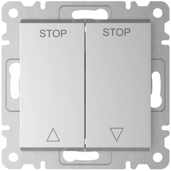 lumina - Double Switch for Blinds - Silver image 1