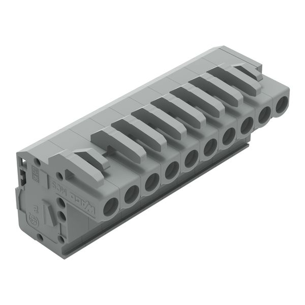 1-conductor female connector, angled CAGE CLAMP® 2.5 mm² gray image 1