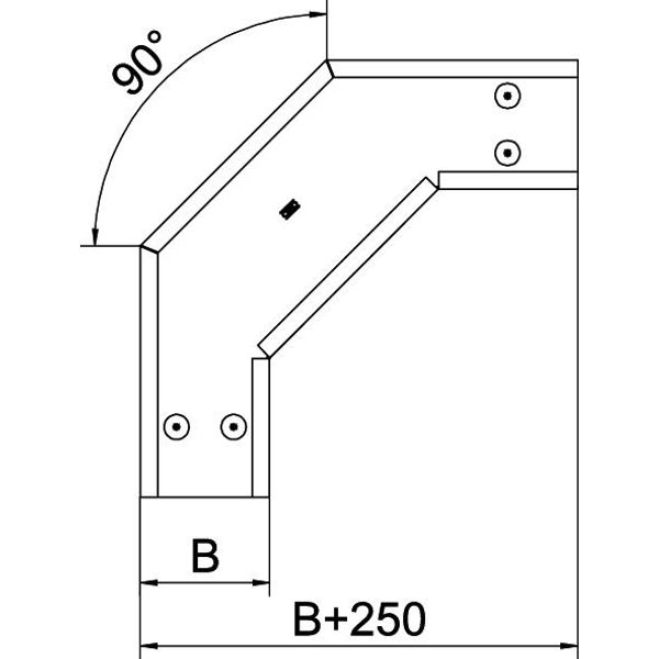 DFB 90 200 A4 90° bend cover with turn-buckles, RB 90 200 B200mm image 2