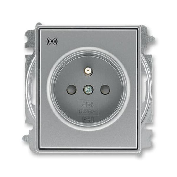 5589E-A02357 36 Socket outlet with earthing pin, shuttered, with surge protection image 1