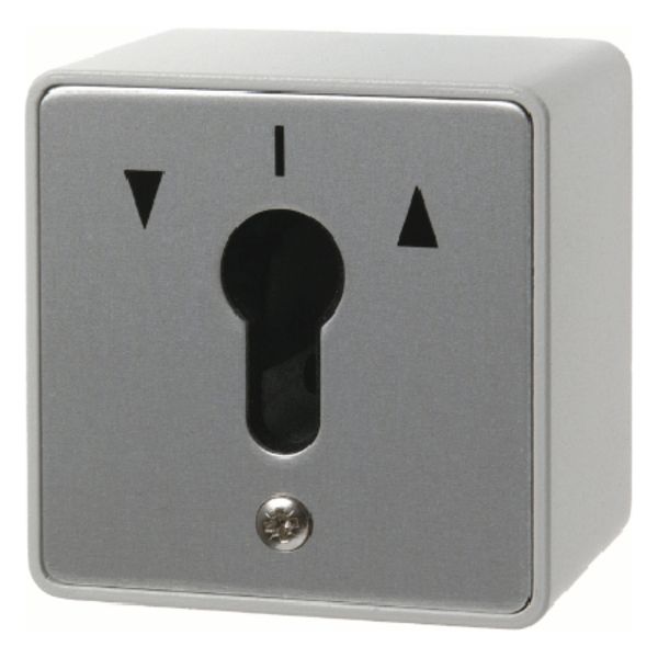 Push-button f. blinds 1pole surf.-mtd f. lock cylinder, neut.pos., Die image 1