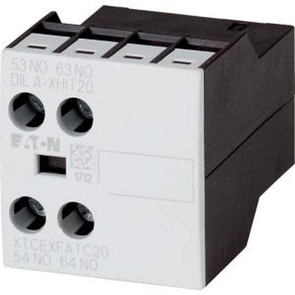 Auxiliary contact module, Type: high version, 2 pole, Ith= 16 A, 1 N/O, 1 NC, Front fixing, Screw terminals, MSC image 11